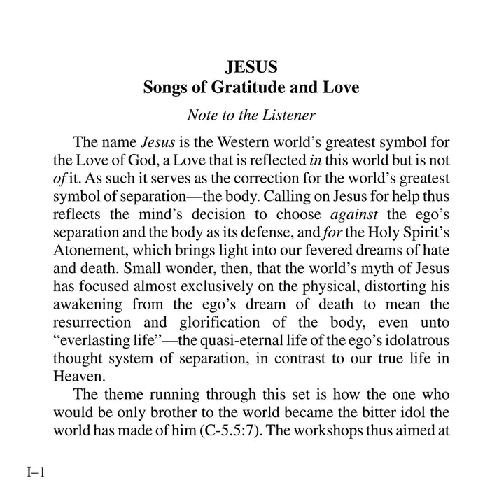 Jesus: Songs of Gratitude and Love [CD]