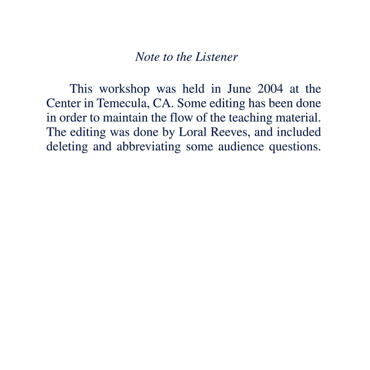 "What It Says": From the Preface of "A Course in Miracles" [MP3]