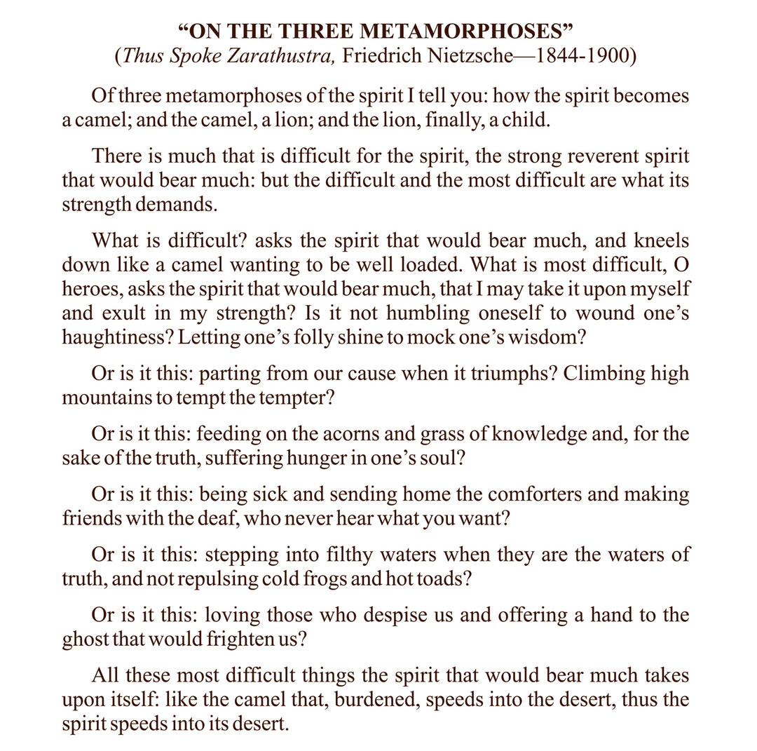 "On the Three Metamorphoses": Nietzsche, "A Course in Miracles", and the Stages of Spirituality [CD]