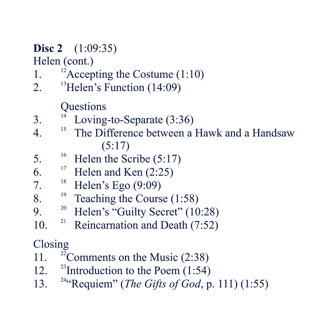 Helen Schucman: A Gift of God [CD]