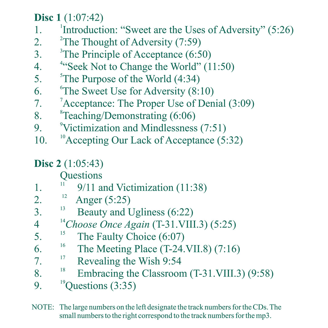 "Sweet Are the Uses of Adversity" [MP3]