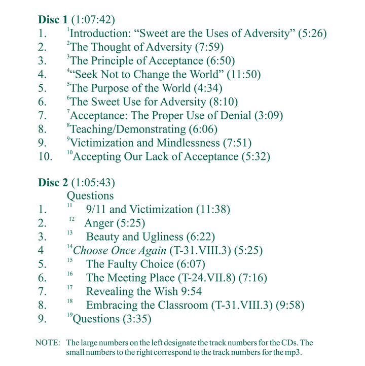 "Sweet Are the Uses of Adversity" [MP3]