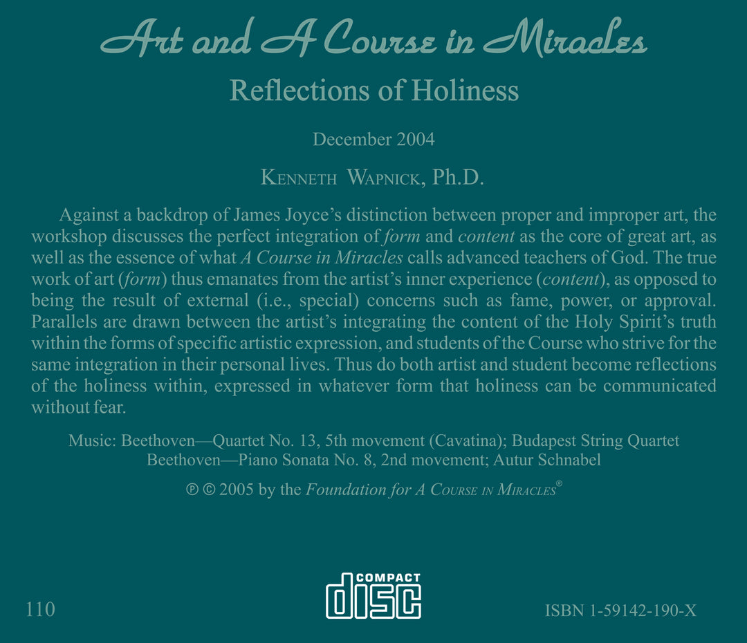 Art and "A Course in Miracles": Reflections of Holiness [CD]