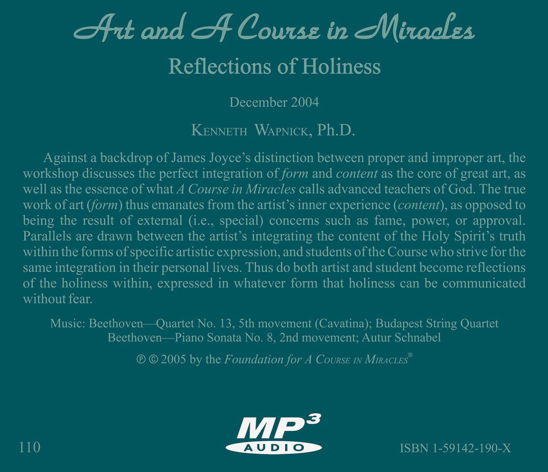 Art and "A Course in Miracles": Reflections of Holiness [MP3]