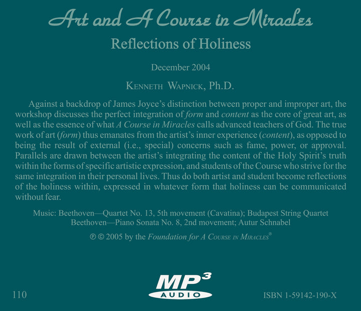 Art and "A Course in Miracles": Reflections of Holiness [MP3]