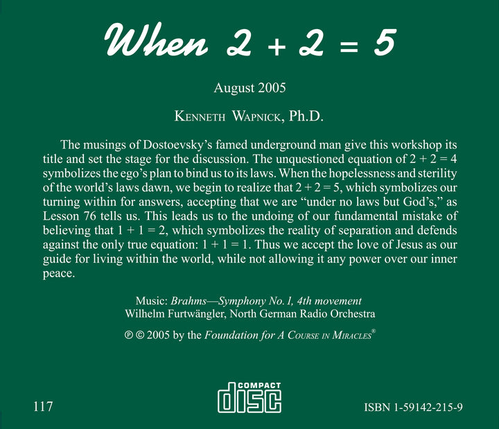 When 2 + 2 = 5: Reflecting Love in a Loveless World [CD]