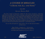 "A Course in Miracles": "A Book for All and None" [MP3]