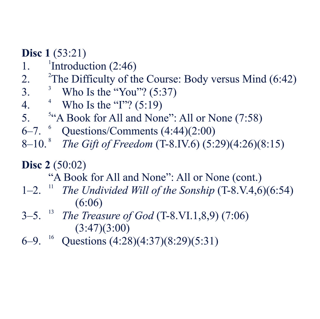 "A Course in Miracles": "A Book for All and None" [MP3]