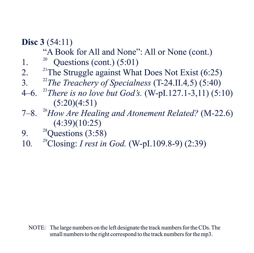 "A Course in Miracles": "A Book for All and None" [MP3]