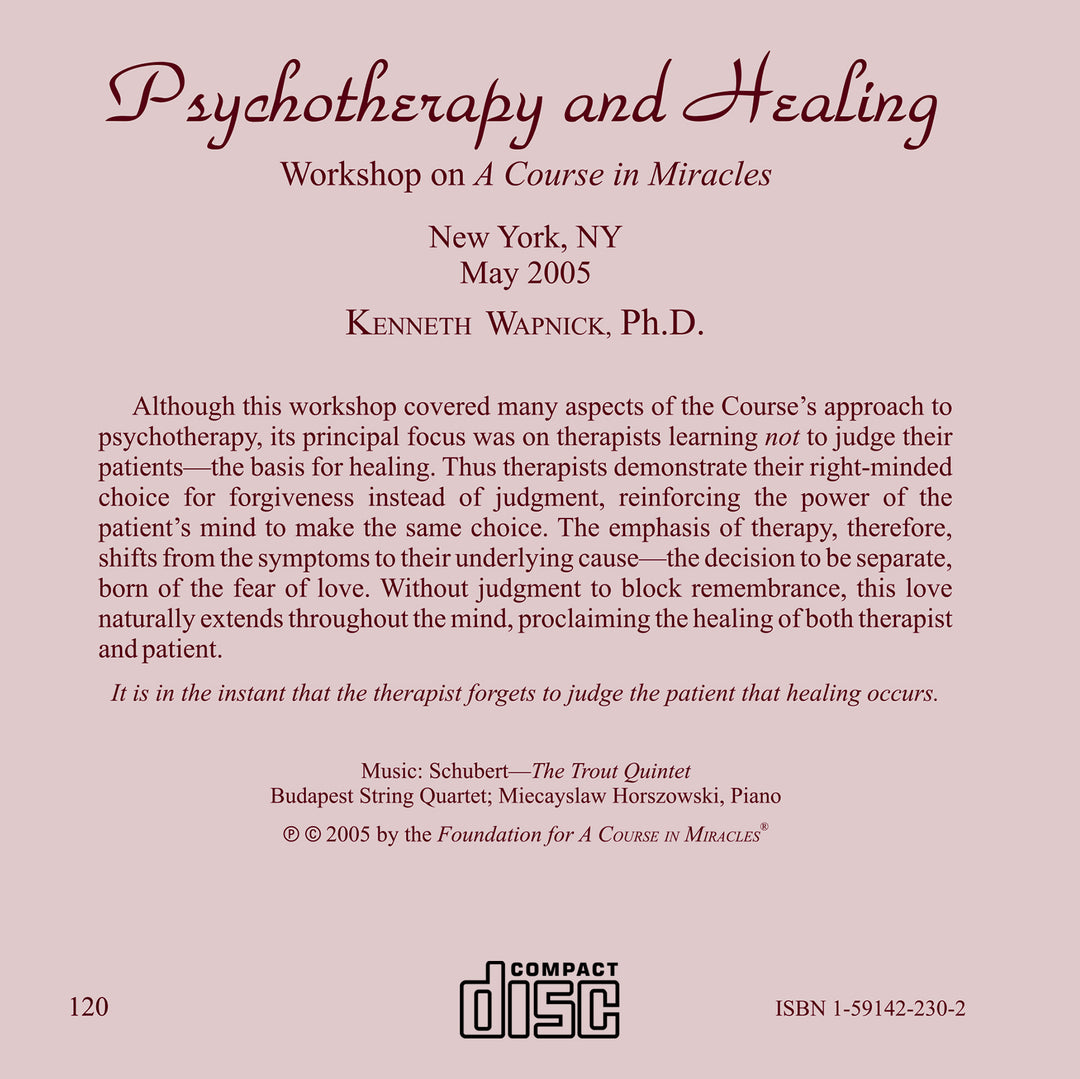 Psychotherapy and Healing [CD]