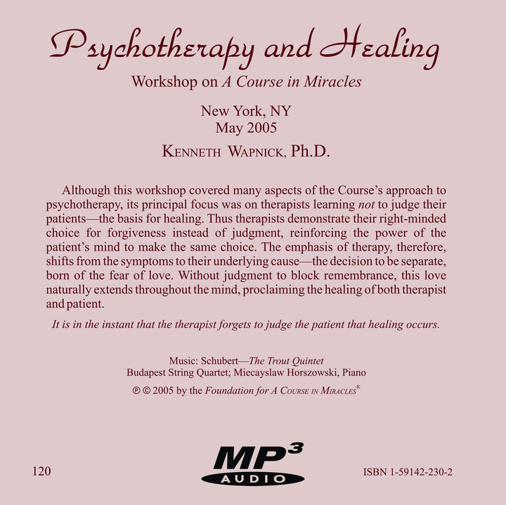 Psychotherapy and Healing [MP3]