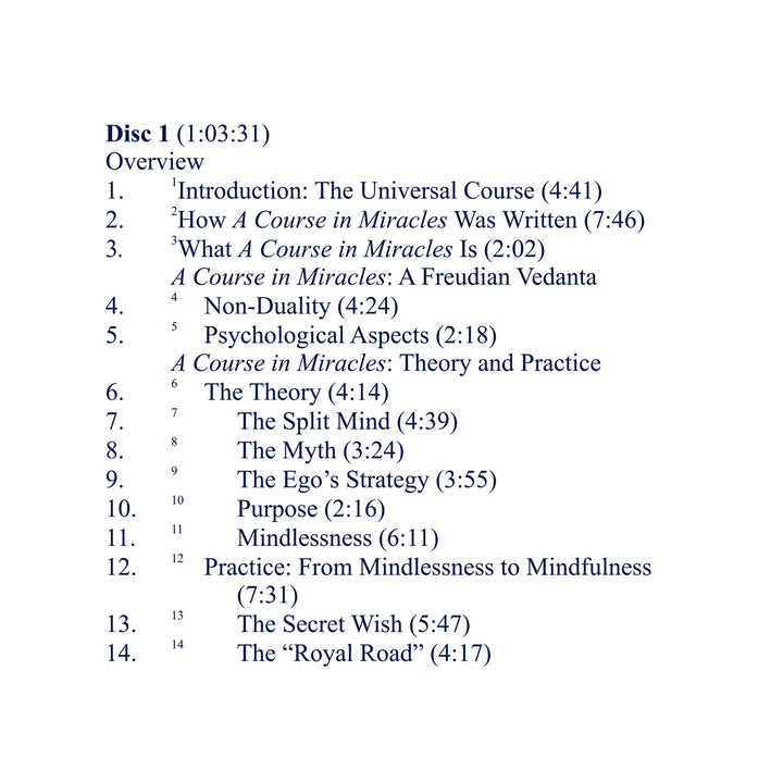 What Is "A Course in Miracles"?: Theory and Practice [CD]