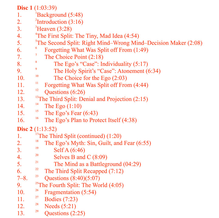 The Four Splits of Separation Revisited [MP3]