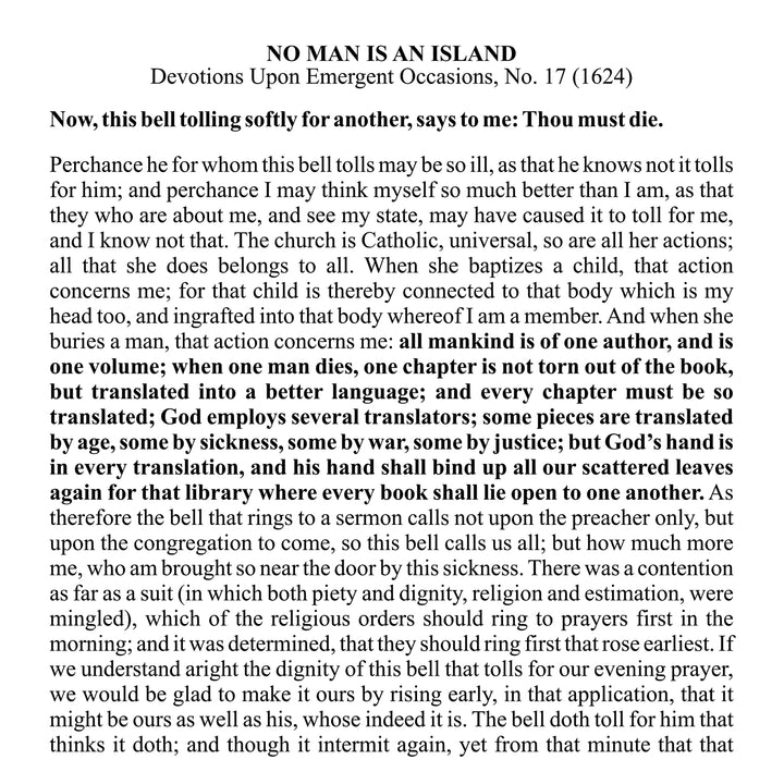 "No Man Is an Island": Our Common Purpose [MP3]