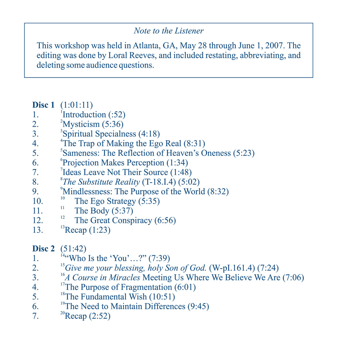 The Pathway of "A Course in Miracles": From Spirituality to Mysticism [MP3]