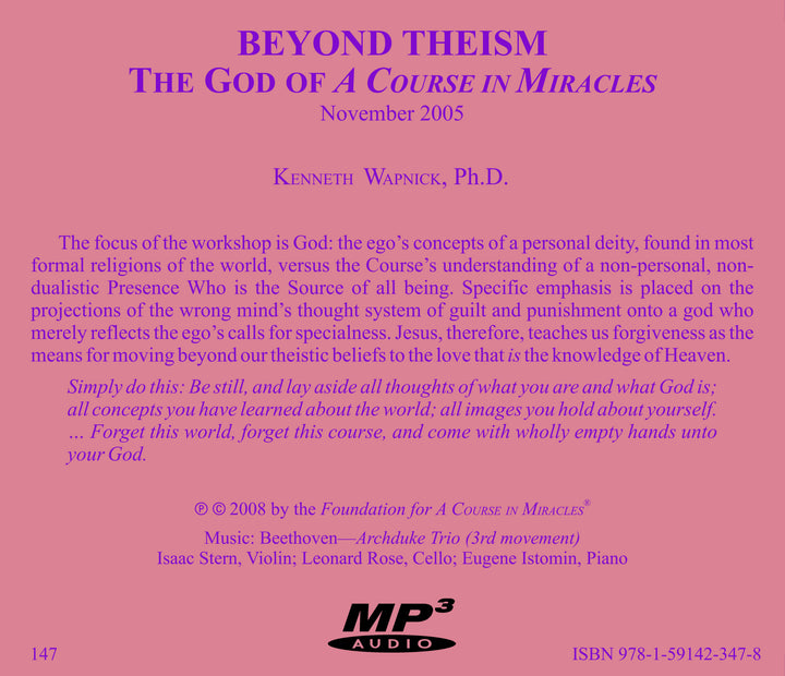 Beyond Theism: The God of "A Course in Miracles" [MP3]