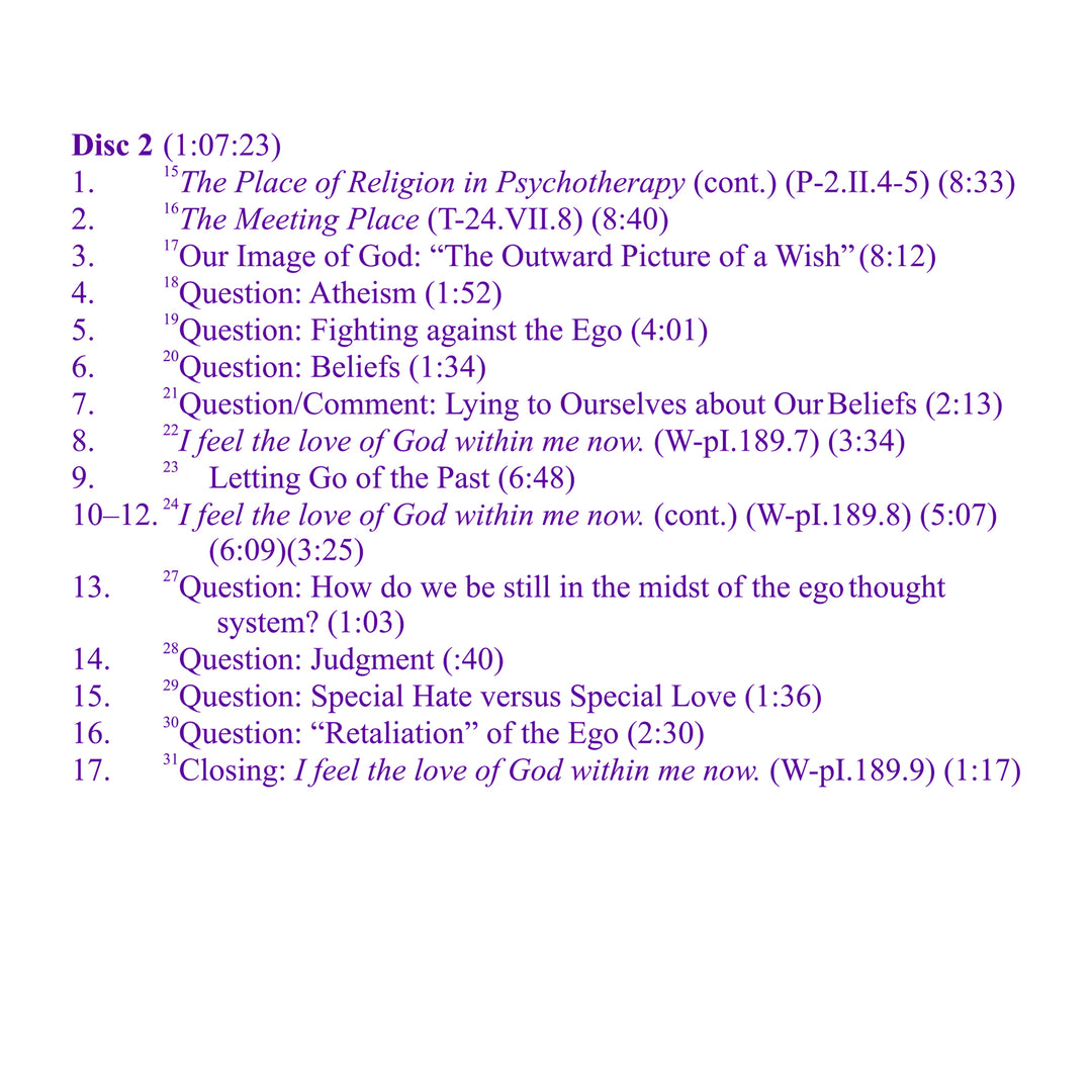 Beyond Theism: The God of "A Course in Miracles" [CD]