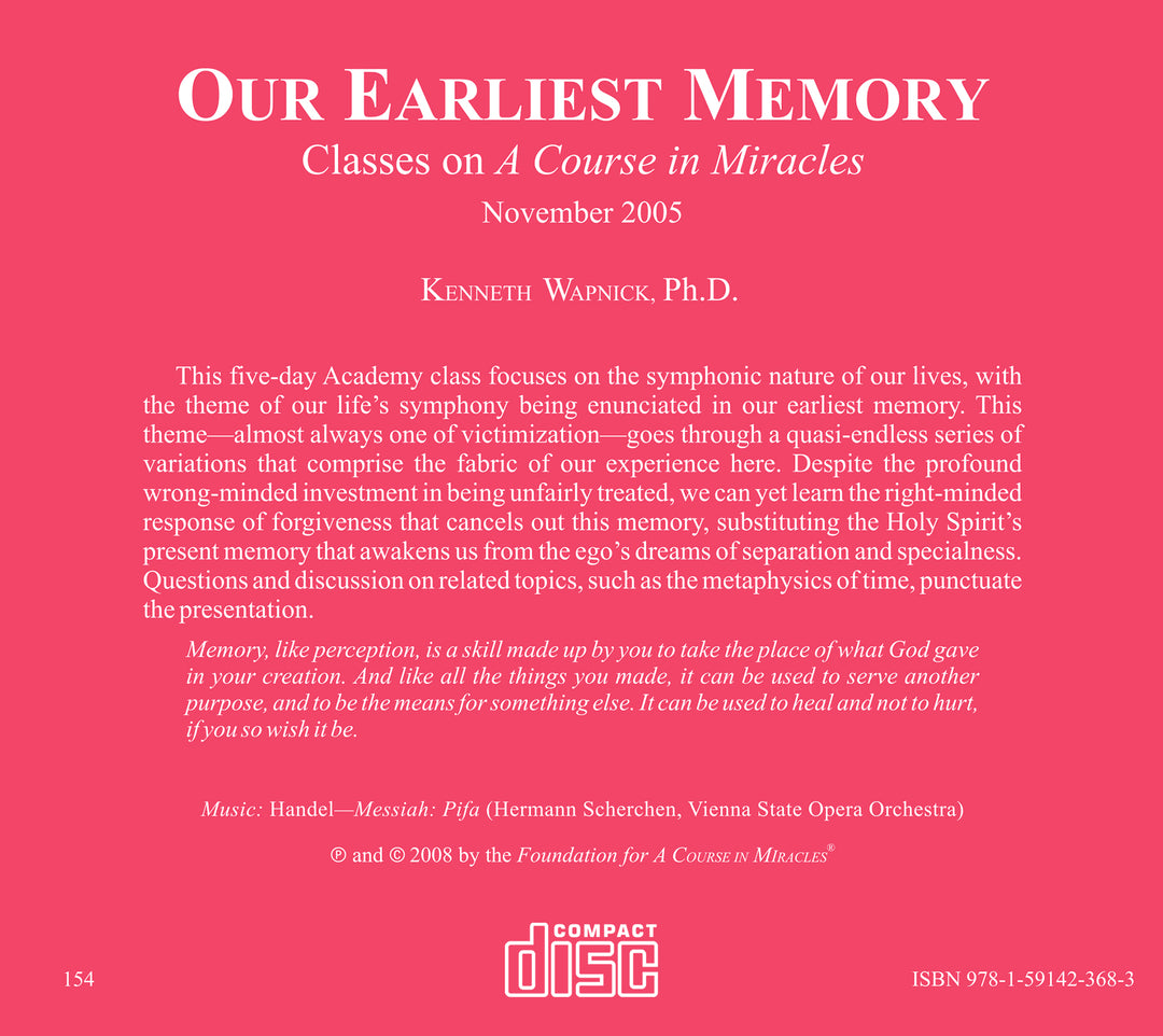 Our Earliest Memory [CD]