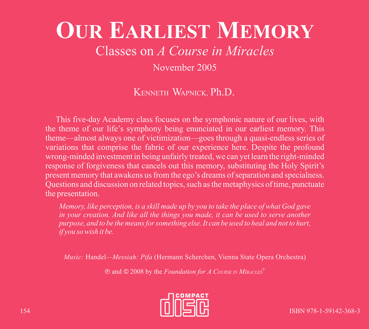 Our Earliest Memory [CD]
