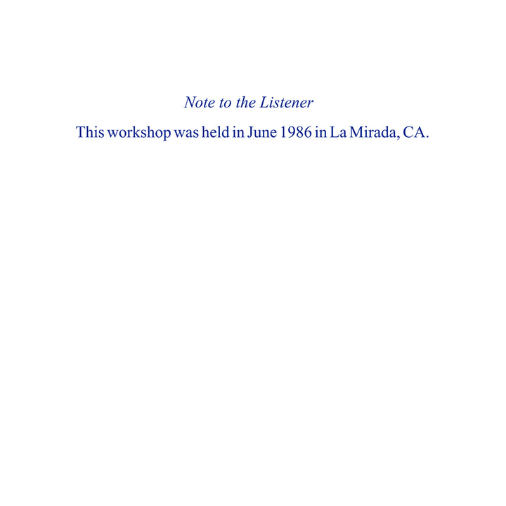 Seek Not to Change the Course [MP3]