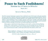 "Peace to Such Foolishness!" [CD]