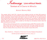 Intimacy: Love Without Needs [MP3]