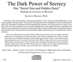 The Dark Power of Secrecy: Our "Secret Sins and Hidden Hates" [CD]