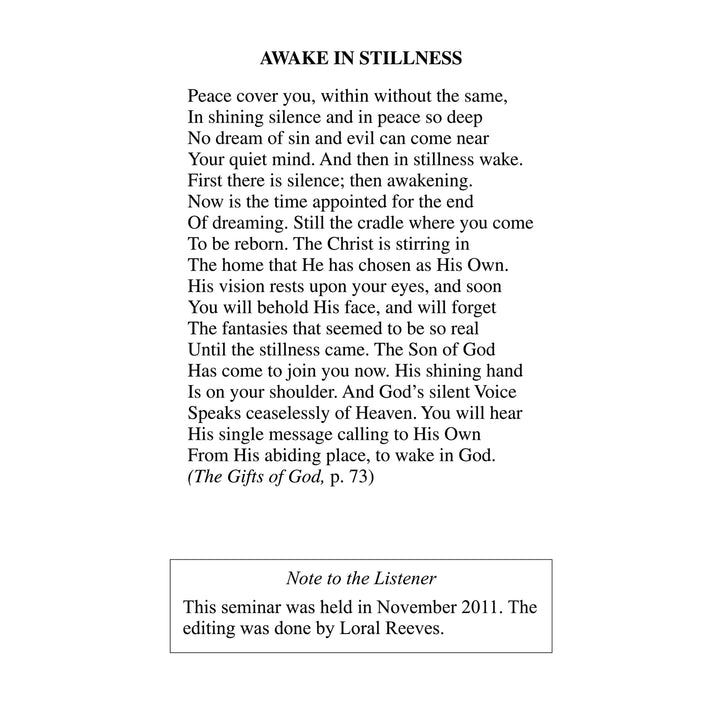 The Stillness of Silence [MP3]