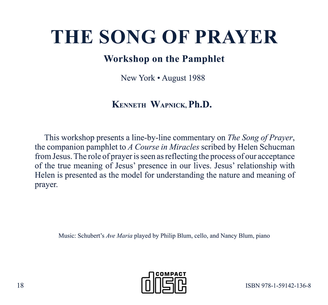 The Song of Prayer: Workshop on the Pamphlet [CD]
