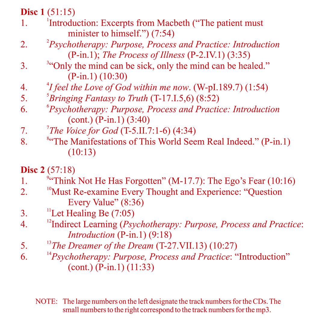 Healing: "The Patient Must Minister to Himself" [CD]