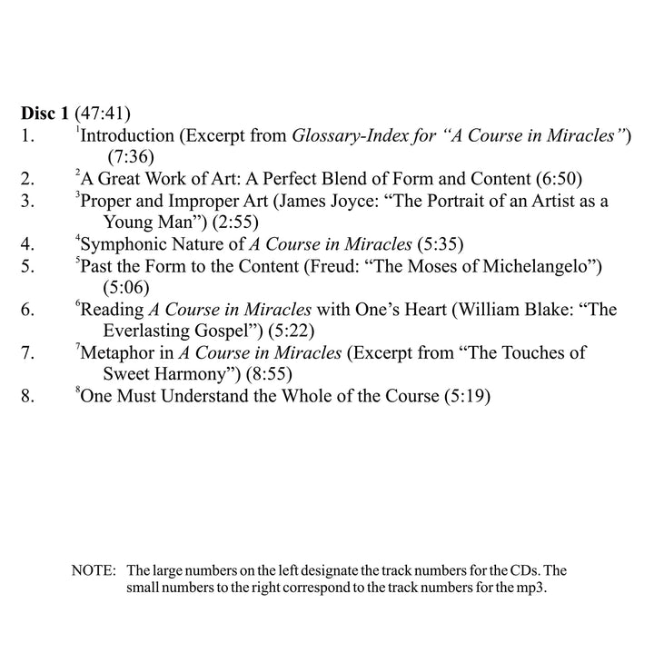 "A Course in Miracles" as a Work of Art: Hearing and Reading Its Message [MP3]