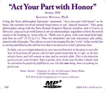"Act Your Part with Honor" [MP3]