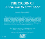 The Origin of "A Course in Miracles" [MP3]