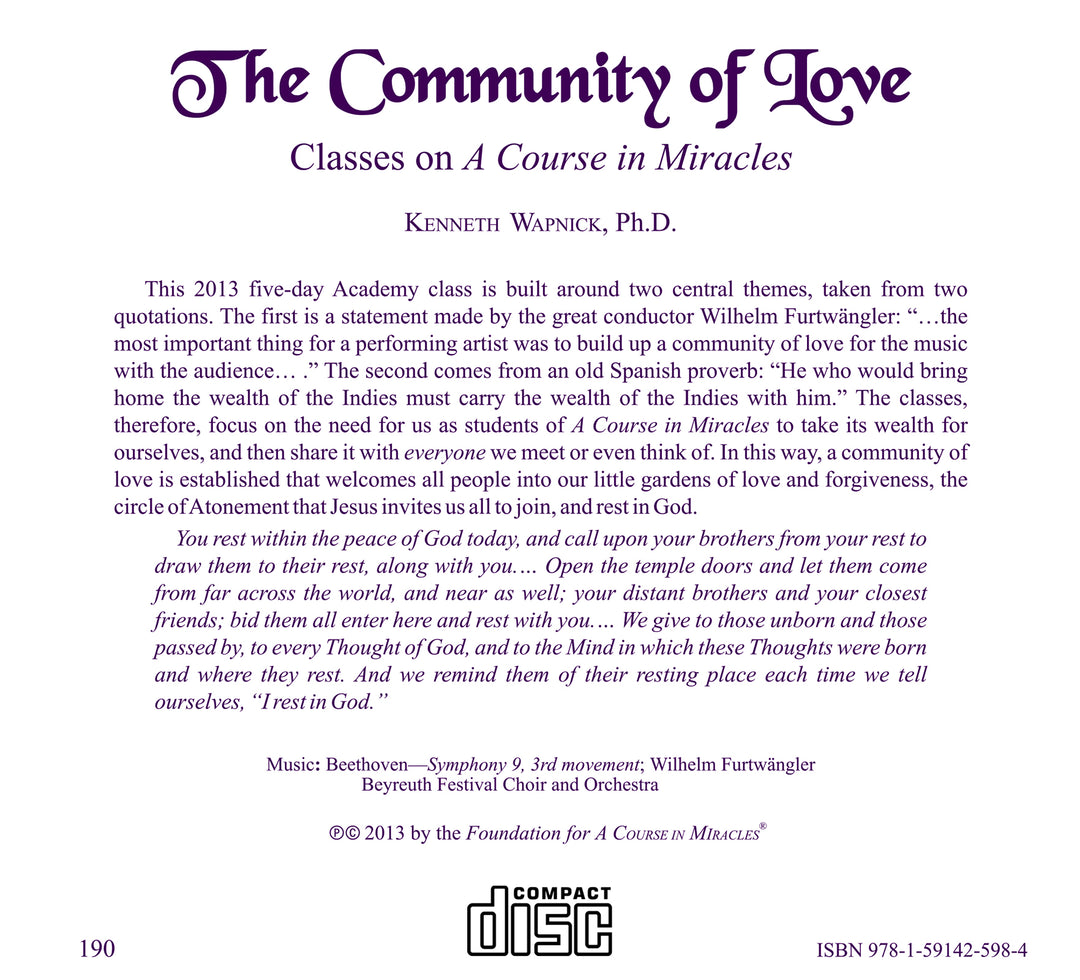 The Community of Love [CD]