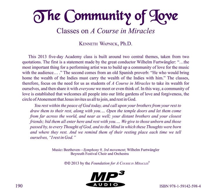 The Community of Love [MP3]