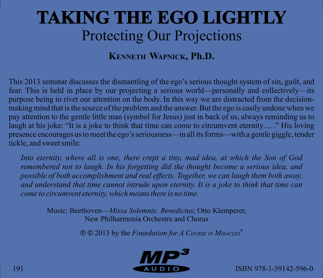 Taking the Ego Lightly: Protecting Our Projections [MP3]