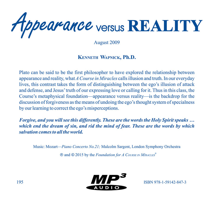 Appearance versus Reality [MP3]