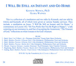 I Will Be Still an Instant and Go Home [CD]
