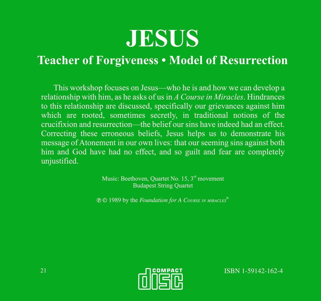 Jesus: Teacher of Forgiveness, Model of Resurrection [CD]