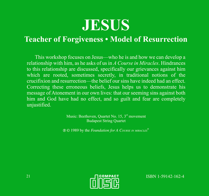 Jesus: Teacher of Forgiveness, Model of Resurrection [CD]