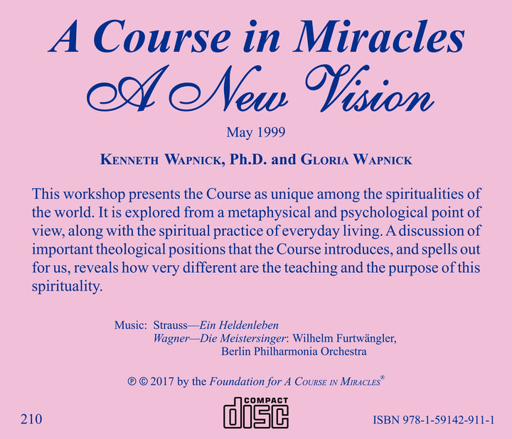"A Course in Miracles": A New Vision [CD]
