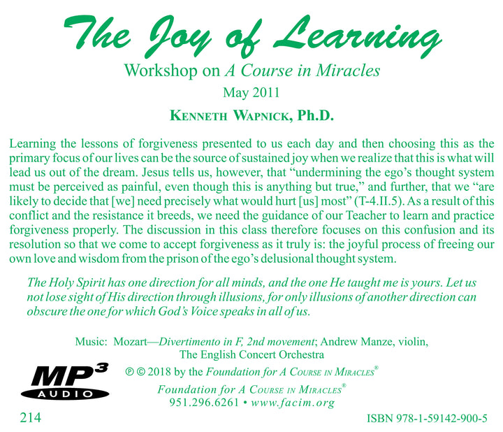 The Joy of Learning [MP3]