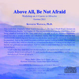 Above All, Be Not Afraid [CD]