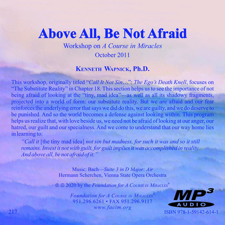 Above All, Be Not Afraid [MP3]