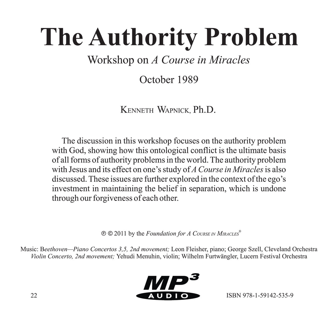 The Authority Problem [MP3]