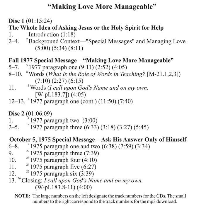 “Making Love More Manageable” / “A Nod to God" [MP3]