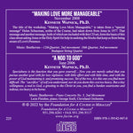 “Making Love More Manageable” /  “A Nod to God" [CD]