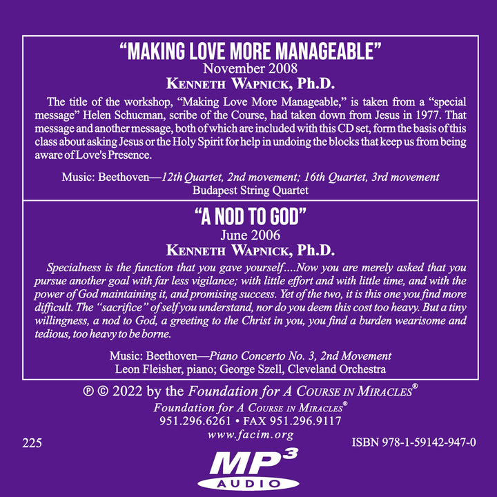 “Making Love More Manageable” / “A Nod to God" [MP3]