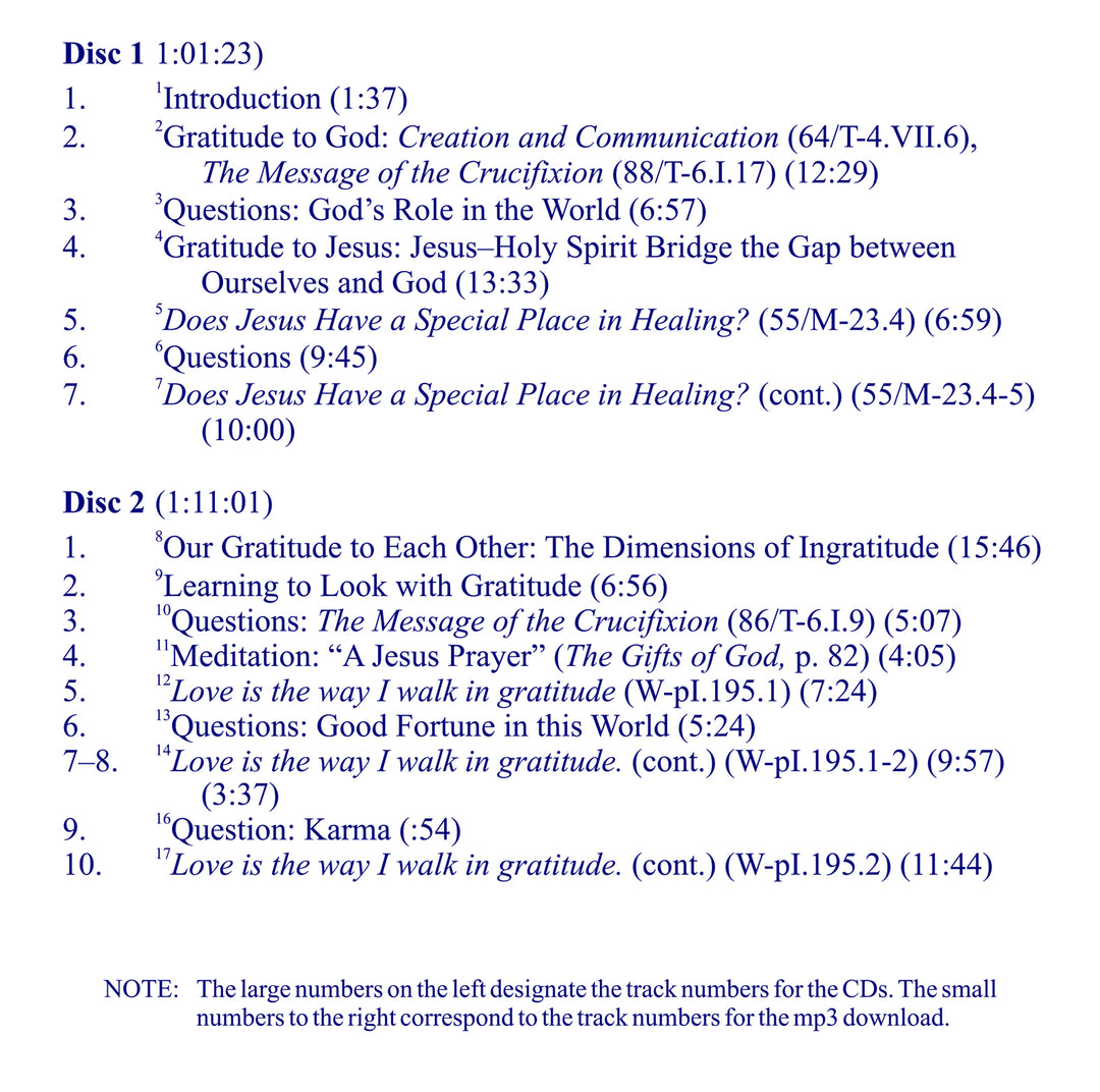 Our Gratitude to God [MP3]