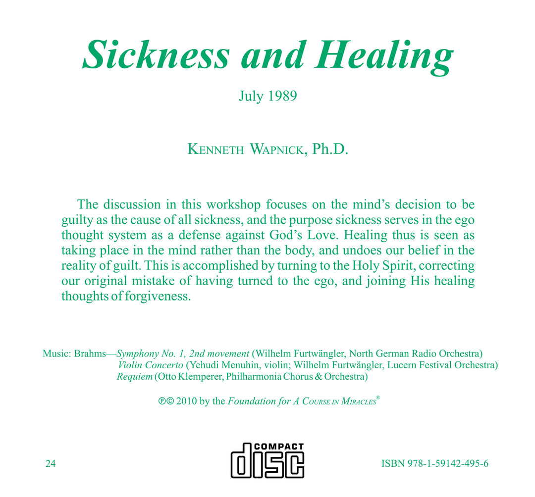 Sickness and Healing [CD]
